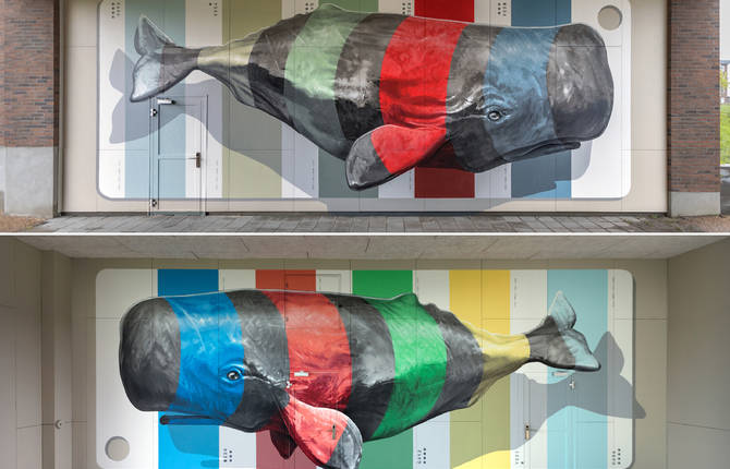 Colorful Whales Decorate the Streets of Denmark by NEVERCREW