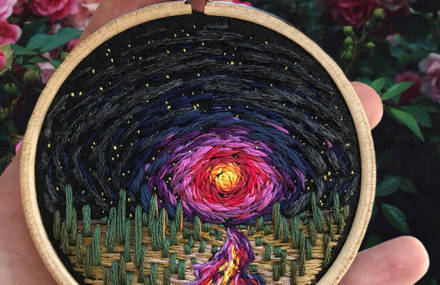 Romantic Landscapes in Perfect Embroideries