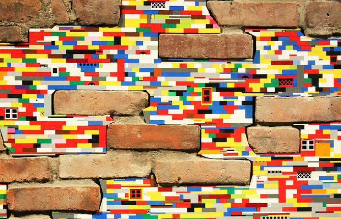 Colorful Lego Repairs by Jan Vormann