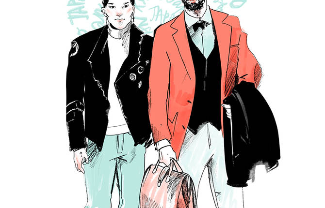 Delightful Illustrations of Fashionable Couples