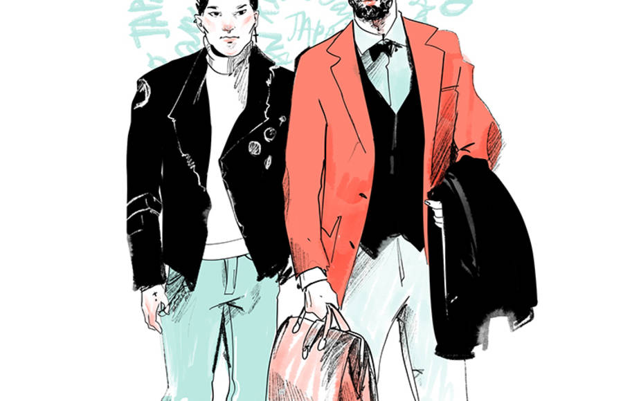 Delightful Illustrations of Fashionable Couples