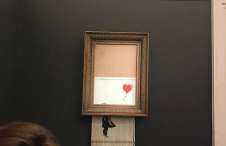 Banksy’s Painting Shreds