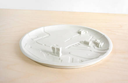 Food on Cities Designed Platter