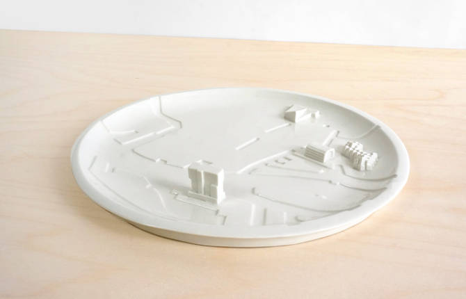 Food on Cities Designed Platter