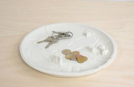 Food on Cities Designed Platter