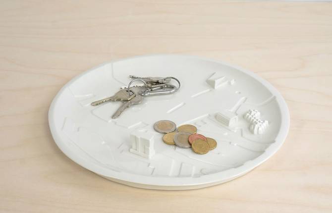 Food on Cities Designed Platter