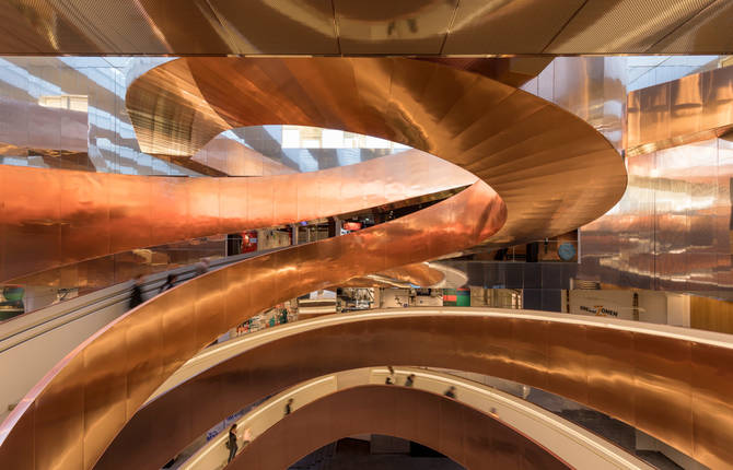 A Twisting Copper Stair