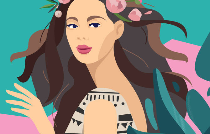 Colorful Portrait Illustrations for Different Hair Types