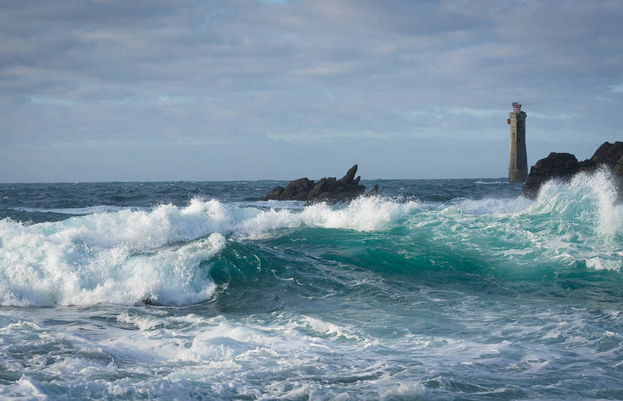 An Island Guarded By Lighthouses By Fritz Widmer