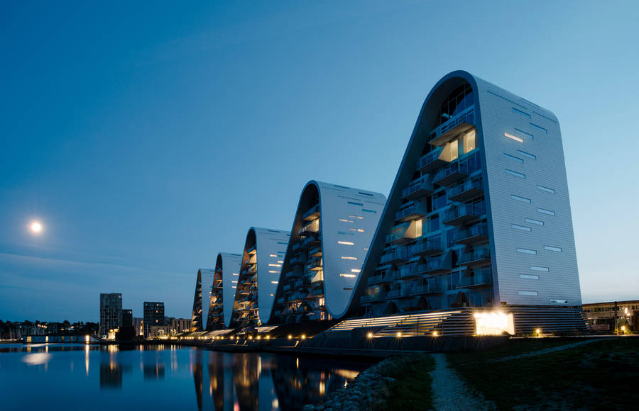 Amazing Views from these Wave-Shaped Apartment Buildings in Denmark