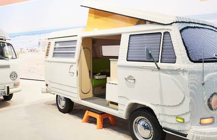 Life-Size Volkswagen T2 in Lego