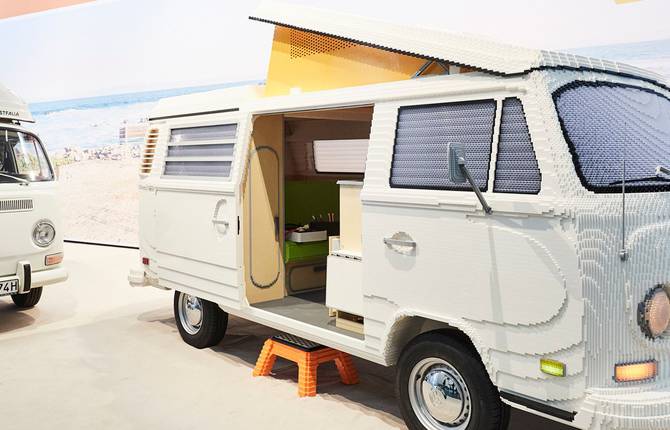 Life-Size Volkswagen T2 in Lego