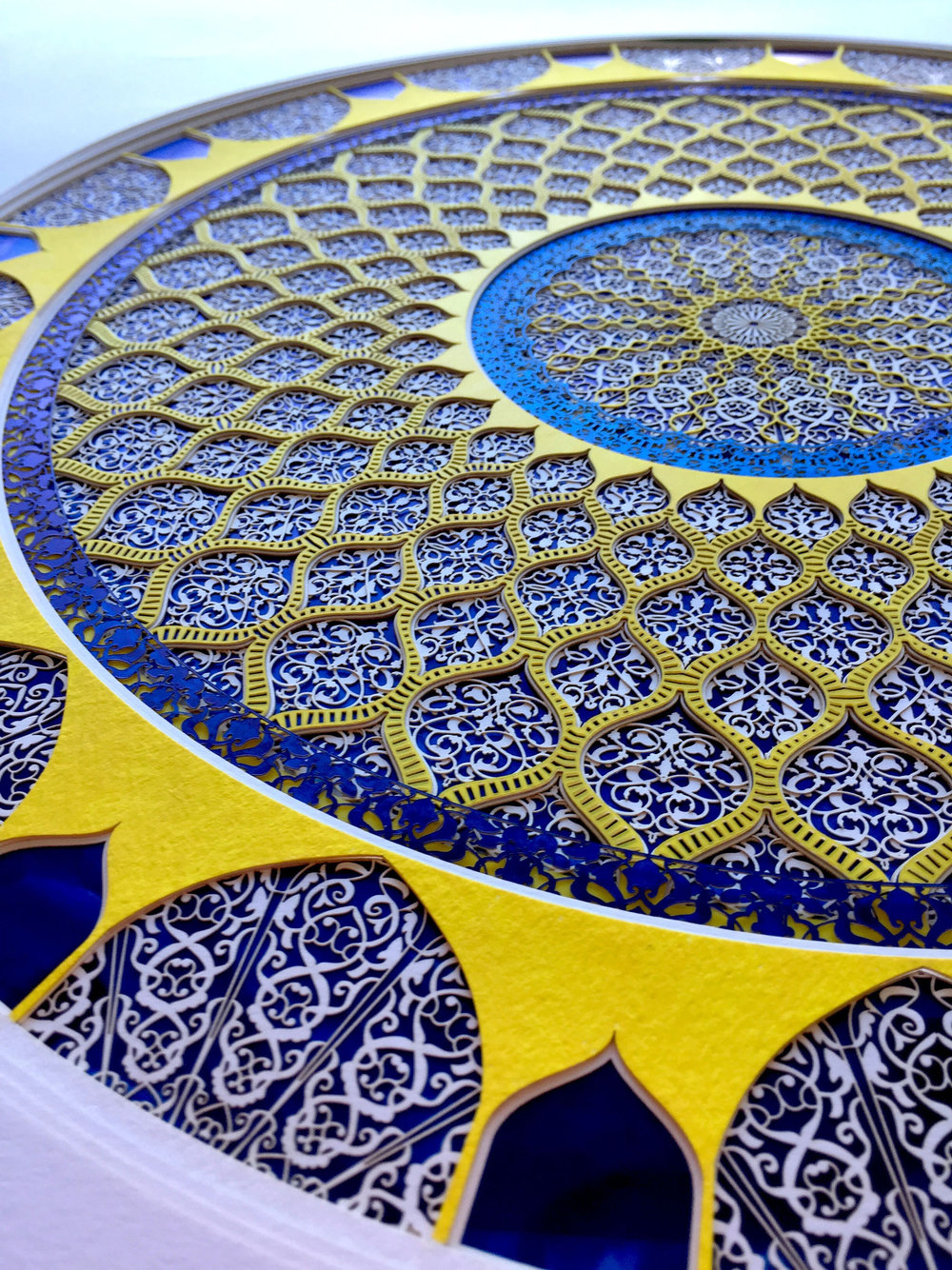 Untitled Study (Fahan) - 70cmx100cm - Lasercut paper over ink on