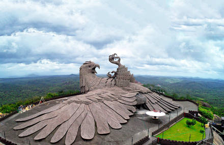 Huge Mythological Sculpture in India