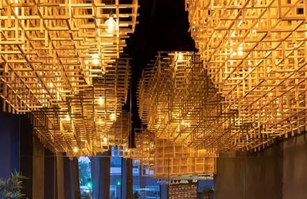 Wonderful Installation in a Ramen Restaurant