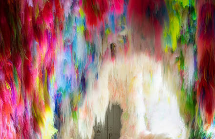 ShopFilter Created Colorful Art Installations Using Hair