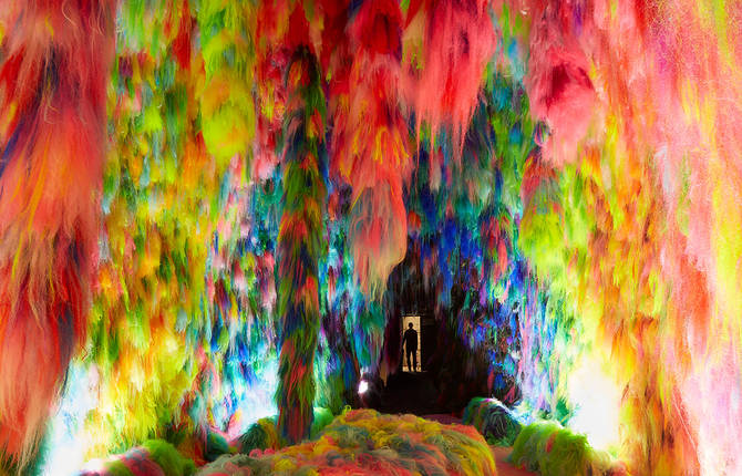 ShopFilter Created Colorful Art Installations Using Hair