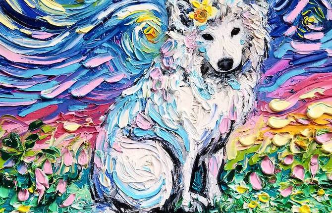 Dogs like in a Van Gogh’s Painting