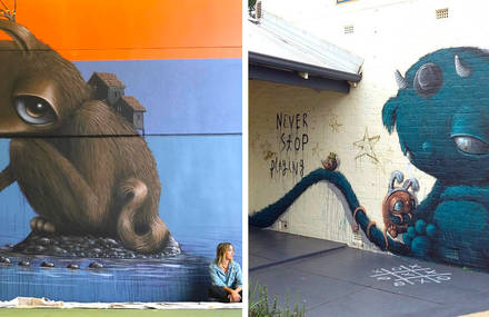 Wistful Animals Murals by Hayley Welsh