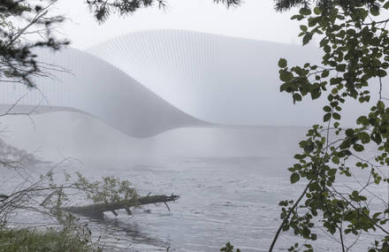 Splendid Twisted Bridge in the Norway Forest