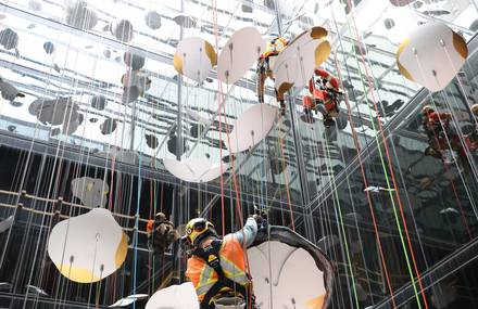 Stunning Floating Installation at the Montreal’s Four Seasons