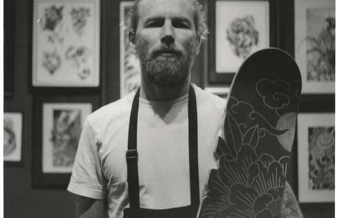 Portraits of French Tattoo Artists with Skateboards