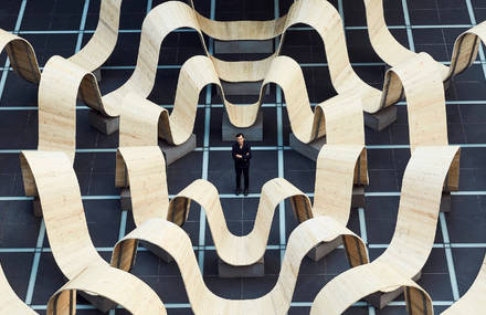 Awesome Curved Installation at London Design Festival