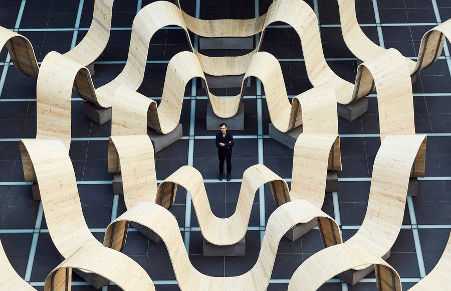 Awesome Curved Installation at London Design Festival