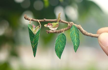 Cute Miniature Animals Made in Paper