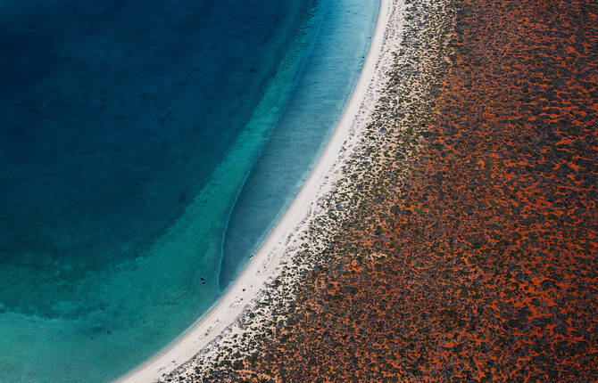Shark Bay’s Landscapes Viewed From the Sky