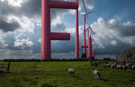 Wind Turbines Designed Like Giant Letters