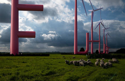 Wind Turbines Designed Like Giant Letters