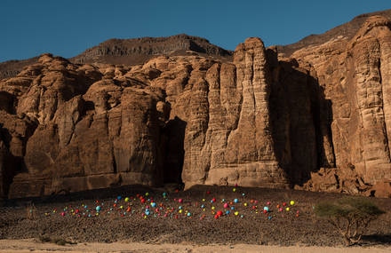 Contemporary Art Exhibition in the Saudi Arabian Desert