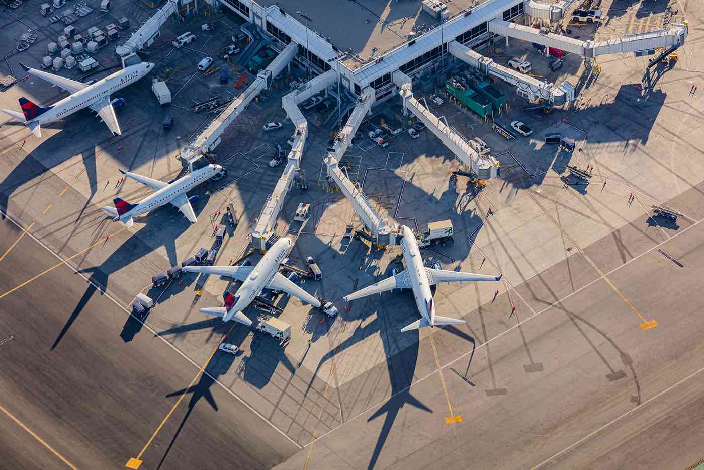 Delta Terminal Los Angeles International Airport LAX Aerial Photography