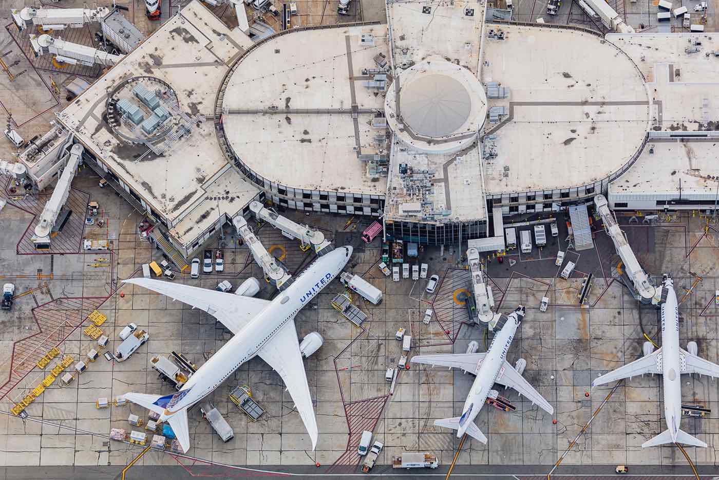 United Terminal 7 Los Angeles International Airport LAX Aerial Photography