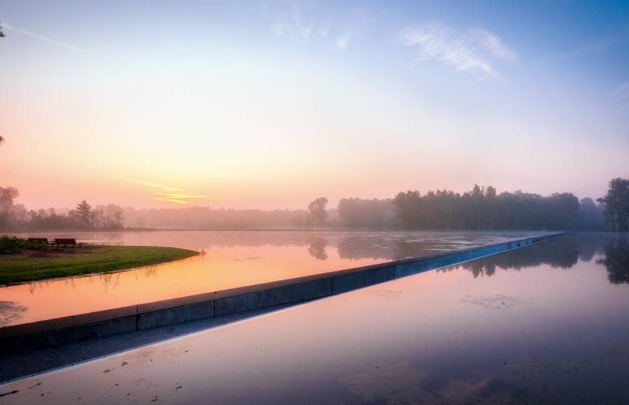 Amazing Bicycle Path Through Water