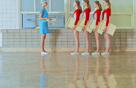 Aesthetic School Cafeteria Scenes by Maria Svarbova