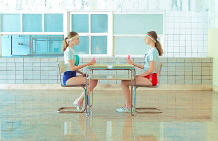 Aesthetic School Cafeteria Scenes by Maria Svarbova