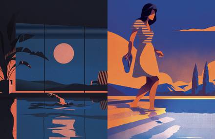 Marvelous Swimming Illustrations by Charlie Davis