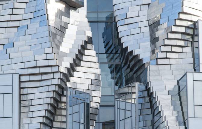Futuristic Twisted Tower in the South of France