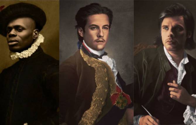 Classical Paintings of Famous French Rappers by Kyesone