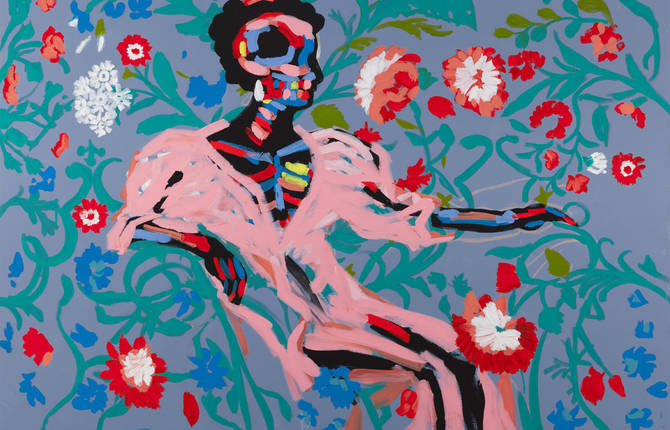 Skeletons of Pop Culture Icons through Colorful Paintings