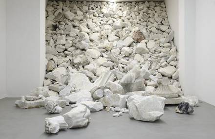 Impressive Marble Detritus Installation by Fabio Viale