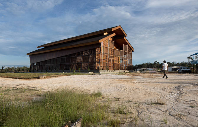 Recycled Wood Church in Indonesia