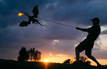 Shadow Games at Sunset