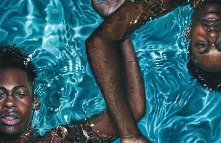 Stunning Paintings of Bodies Floating on the Surface of The Water