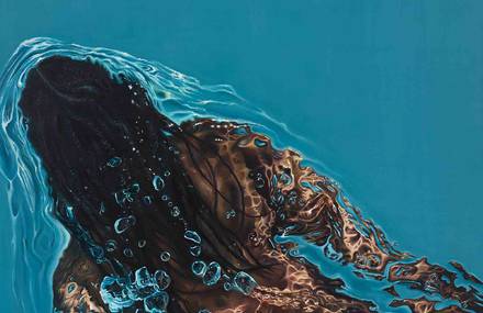 Stunning Paintings of Bodies Floating on the Surface of The Water