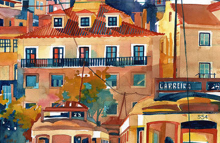 Beautiful Watercolors of Southern European Cities