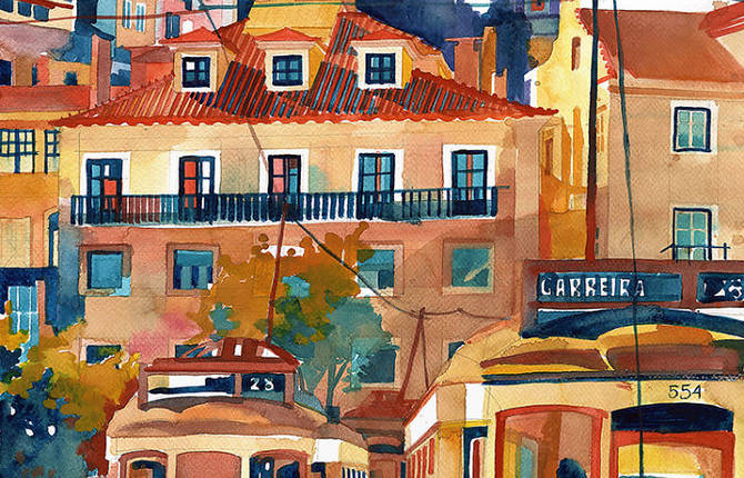 Beautiful Watercolors of Southern European Cities
