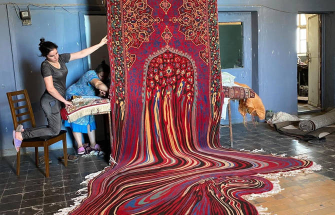 Pouring Rugs by Faig Ahmed